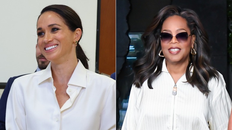 immagine divisa di Meghan Markle, Oprah Winfrey