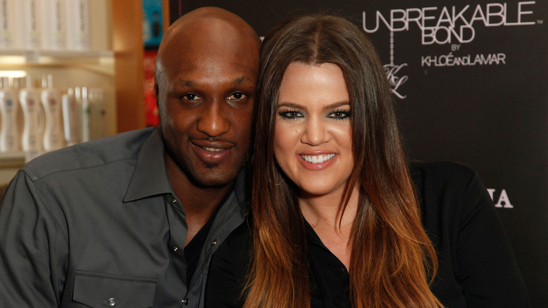 Lamar Odom e Khloé Kardashian in posa