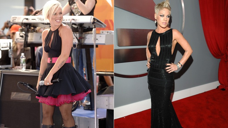 La cantante Pink in stile glamour