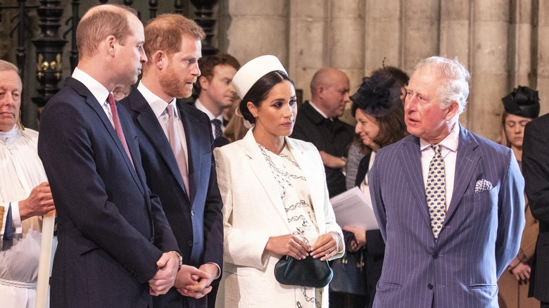 Meghan Markle con i suoceri