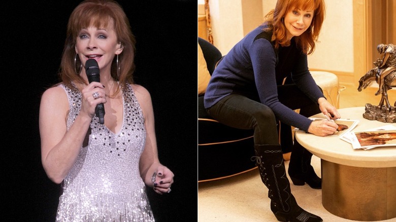 Reba con microfono