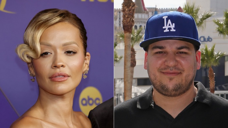 Rita Ora, a sinistra, e Rob Kardashian, a destra