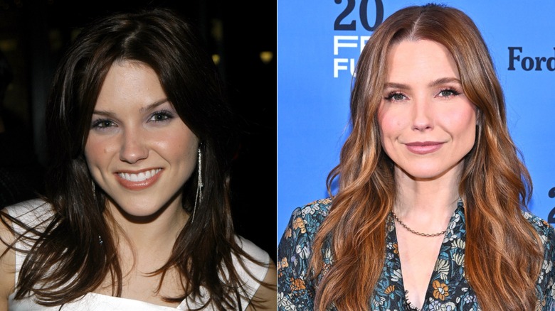 Sophia Bush allora, a sinistra, e ora, a destra