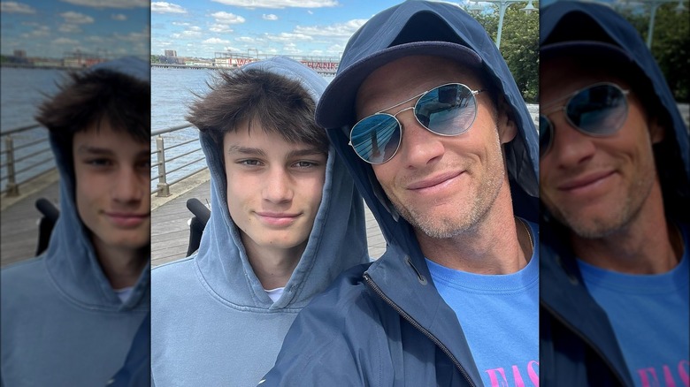 Selfie di Tom Brady con suo figlio Jack