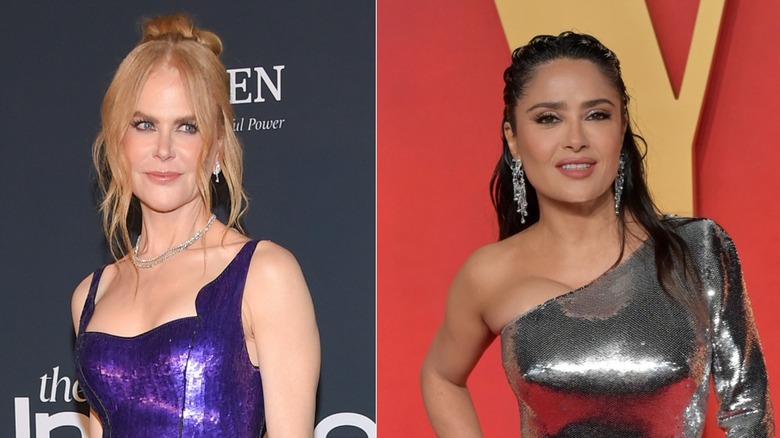 Nicole Kidman e Salma Hayek in posa