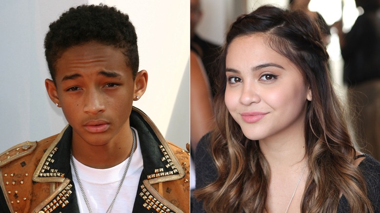 Jaden Smith e Stella Hudgens sorridono