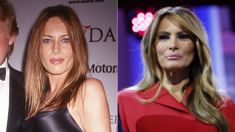 Melania Trump nel 1999 e nel 2024