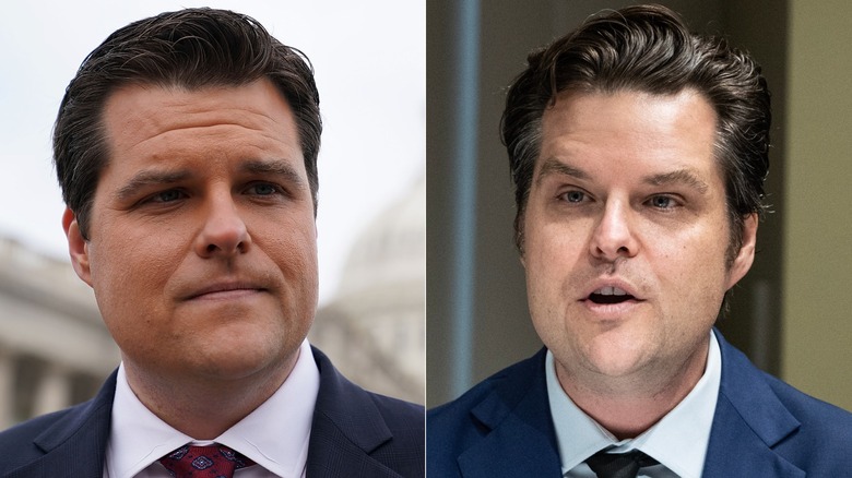 Matt Gaetz nel 2017 e nel 2024