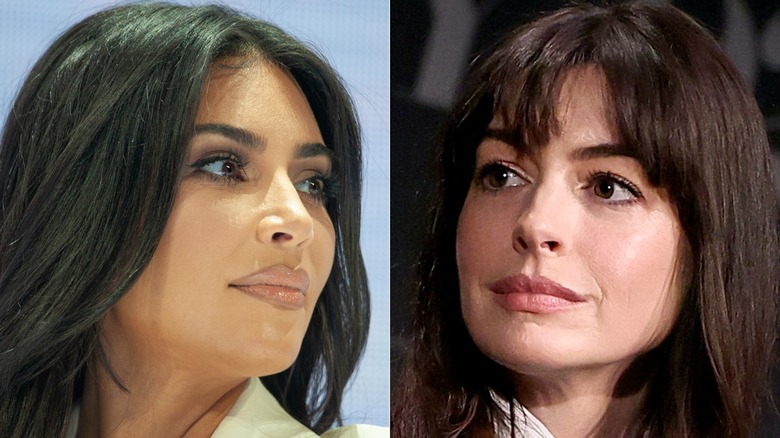 Kim Kardashian Anne Hathaway composito