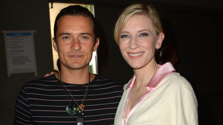 Orlando Bloom, Cate Blanchett sorridente