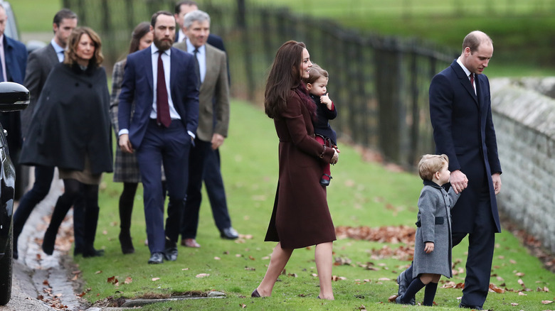 William e Kate con la famiglia Middleton