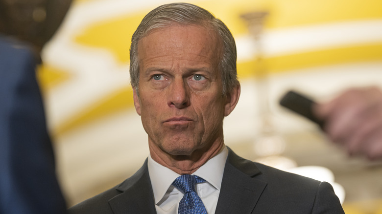 John Thune accigliato