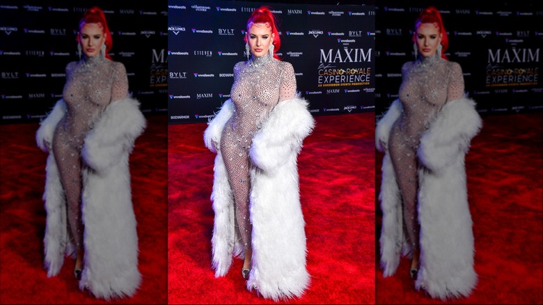 Justina Valentine alla festa del Super Bowl di Maxim Big Game Experience