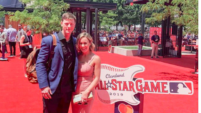 DJ LeMahieu e la moglie Jordan LeMahieu all'All-Star Game 2019