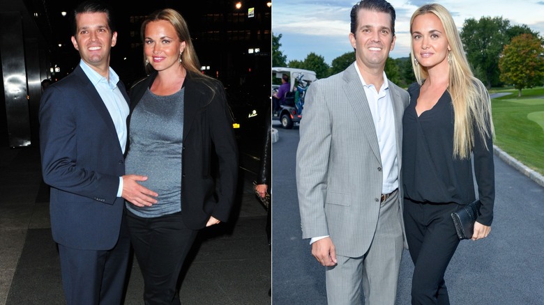 Vanessa Trump con il marito Donald Trump Jr., entrambi sorridenti