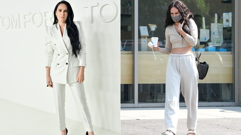 Rumer Willis in abito bianco