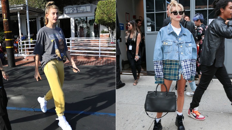 Hailey Bieber indossa lo street style