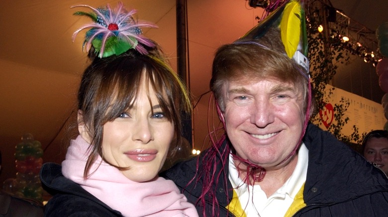 Melania Knauss e Donald Trump, 2002