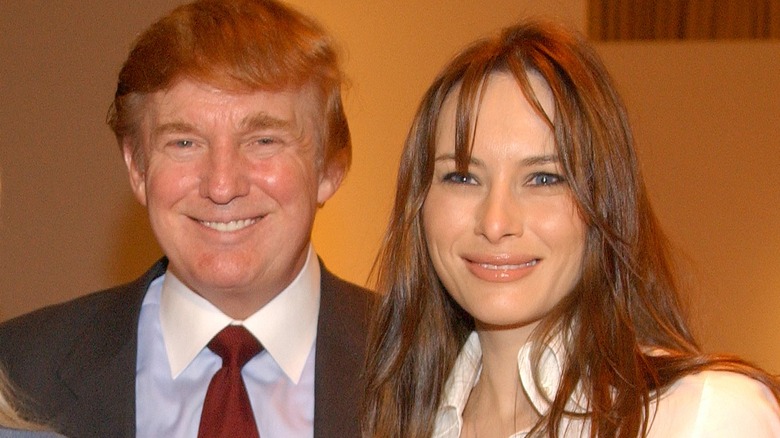 Melania Knauss e Donald Trump, 2002