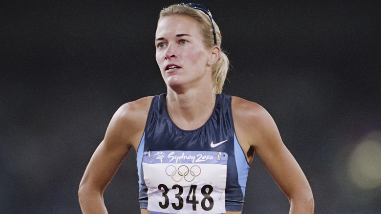 Suzy Favor Hamilton gareggia alle Olimpiadi