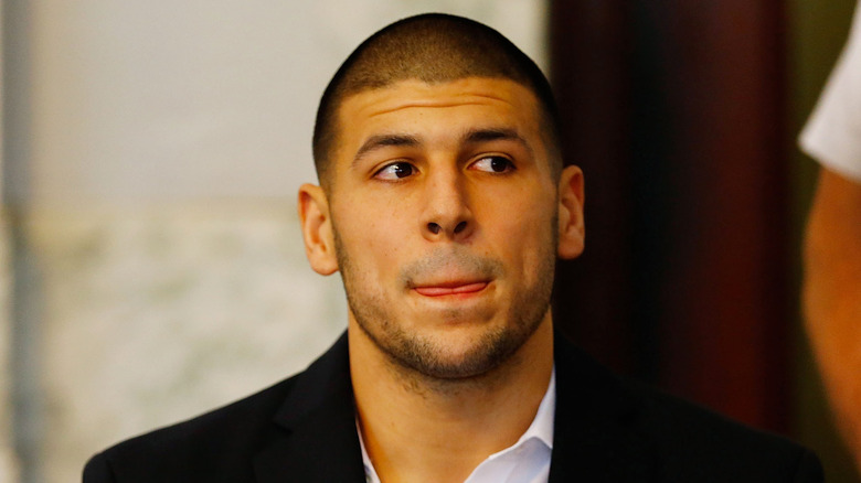 Aaron Hernandez occhio laterale