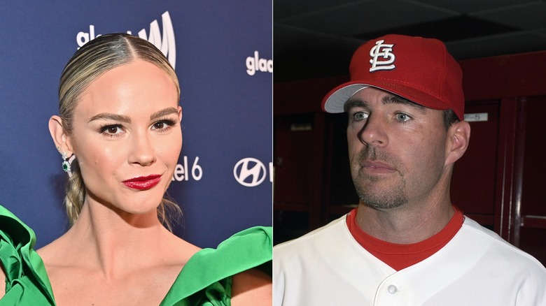 Abito verde di Meghan King Cappellino da baseball Jim Edmonds