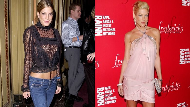 Tori Spelling indossa la moda Y2K