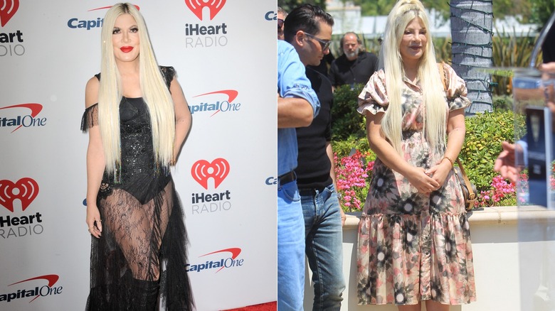 Tori Spelling in abiti drammatici