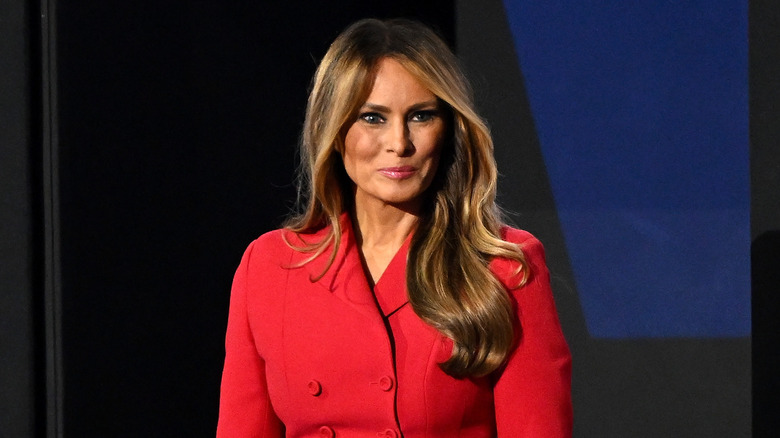 Melania Trump si rivolge alla folla