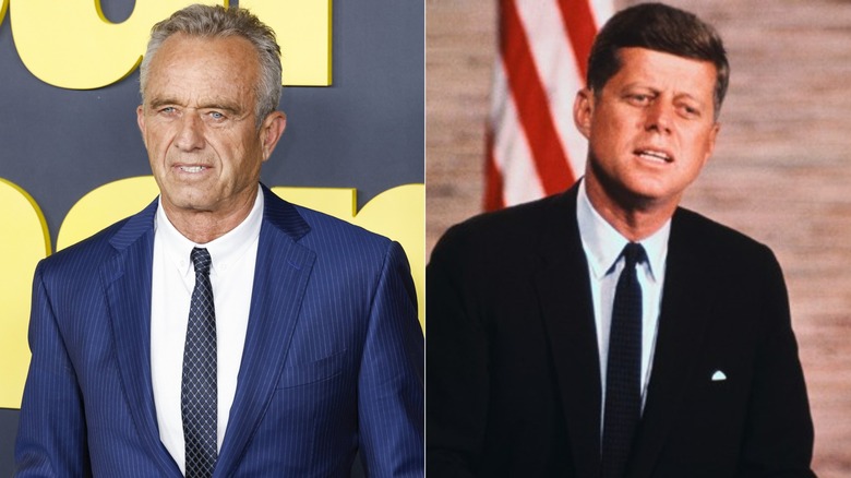 Robert F. Kennedy Jr. sorride e John F. Kennedy parla