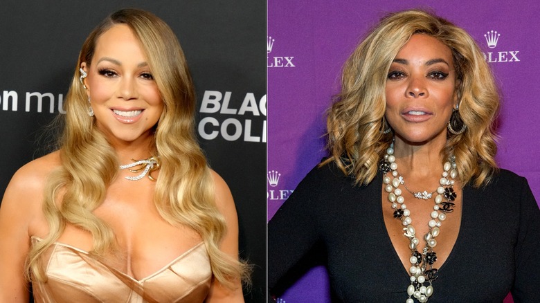 Mariah Carey; Wendy Williams sorride