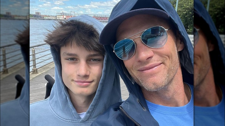 Tom Brady si fa un selfie con suo figlio Jack Brady