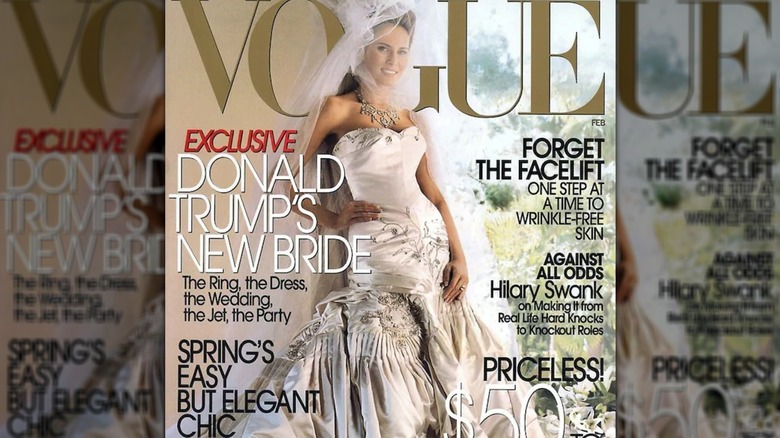 Melania Trump in abito da sposa sulla copertina di Vogue