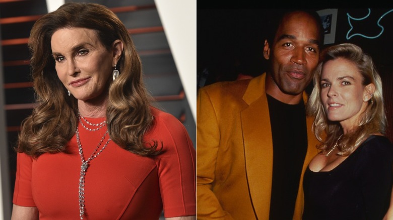 Abito rosso di Caitlyn Jenner Nicole e OJ