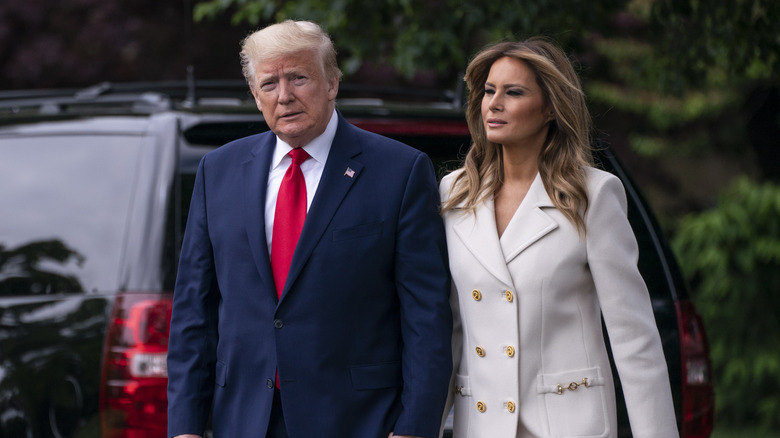 Melania e Donald Trump in foto