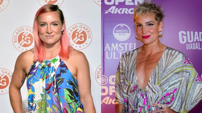 Bethanie Mattek-Sands con i capelli rosa, i capelli a punta