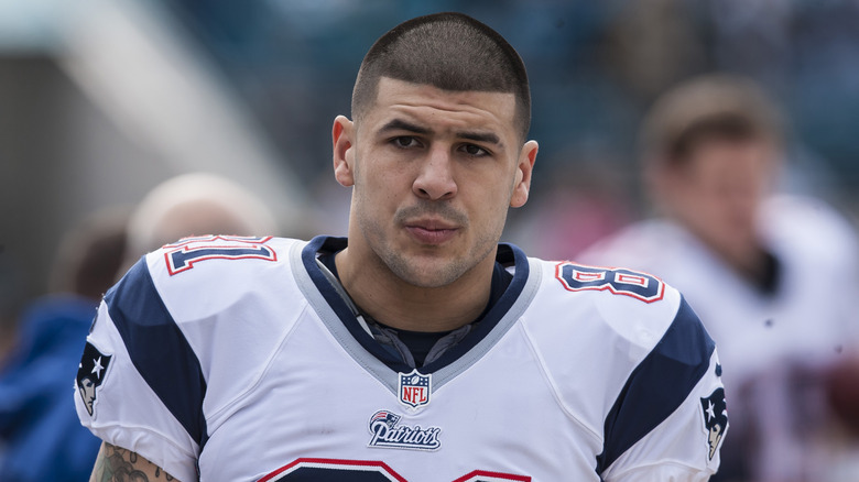 Aaron Hernandez gioca per i New England Patriots