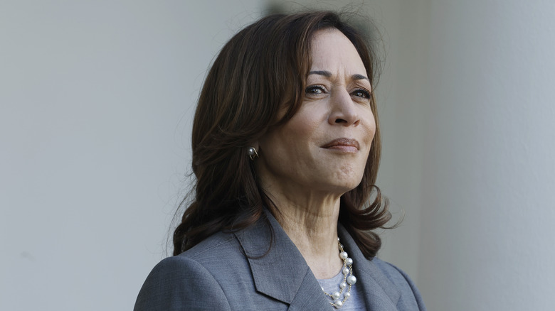 Kamala Harris nel Roseto della Casa Bianca per un evento