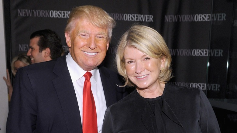 Donald Trump e Martha Stewart in posa