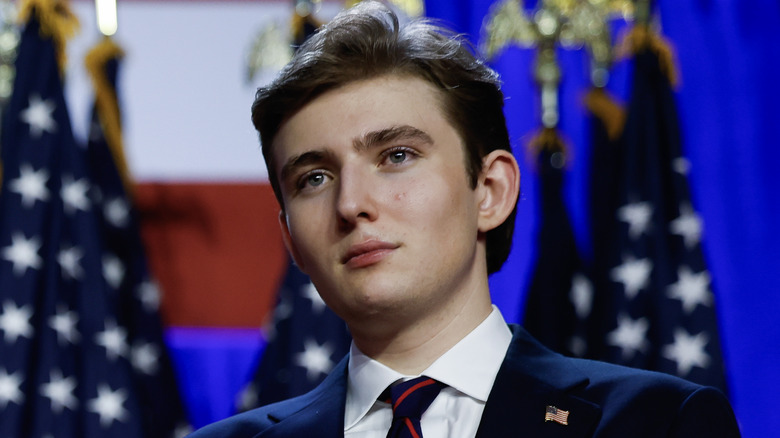 Barron Trump in posa la notte delle elezioni