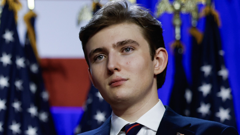 Barron Trump in posa la notte delle elezioni